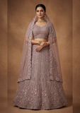 Pink Bridal Lehenga Choli with Heavy Sequin & Zari Embroidery