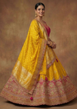 Traditional Bridal Lehenga Choli with Zari Border Work