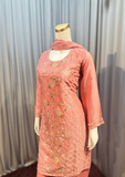 Pink Embroidered Kurta Pant Dupatta Set