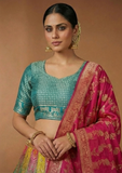 Designer Multicolor Banarasi Style Lehenga Choli