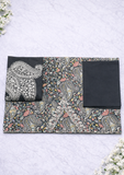 Black Paisley Designer Dress Material