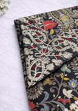 Black Paisley Designer Dress Material