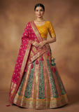 Traditional Multicolor Banarasi Style Lehenga Choli Set
