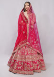 Royal Rani Silk Bridal Lehenga with Heavy Handwork & Double Dupatta