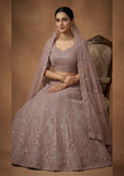 Pink Bridal Lehenga Choli with Heavy Sequin & Zari Embroidery