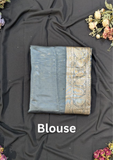 Grey Banarasi Silk Saree with Rich Zari Weaving & Traditional Pallu