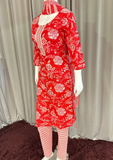 Red Printed Kurta Pant Set with Dupatta