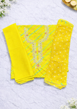 Yellow Ethnic Cotton Dress Material