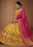 Mustard Yellow Traditional Printed Lehenga Choli