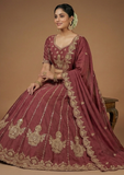 Maroon Embroidered Lehenga Choli