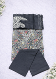 Black Paisley Designer Dress Material