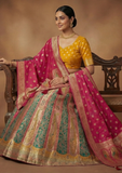 Traditional Multicolor Banarasi Style Lehenga Choli Set
