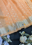 Peach Banarasi Silk Saree with Rich Zari Work