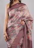 Multicolor Printed Silk Saree with Elegant Self Border