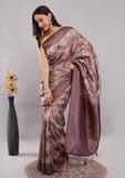 Multicolor Printed Silk Saree with Elegant Self Border