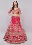 Royal Rani Silk Bridal Lehenga with Heavy Handwork & Double Dupatta